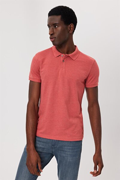 Lee Cooper Men's Polo Neck T-Shirt - Coral K. Miless