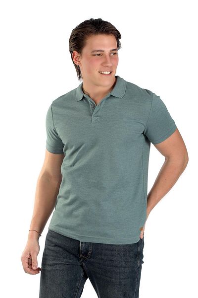 Lee Cooper Miles Men's 100% Cotton Pique Polo Neck T-Shirt Green