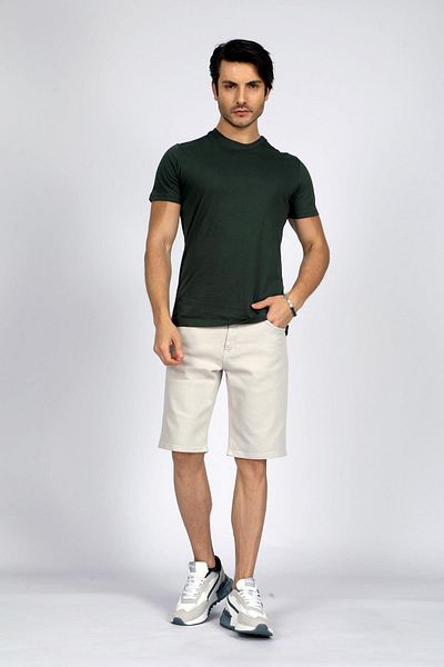 Lee Cooper Baselo Men's 100% Cotton O Neck T-Shirt Emerald Green