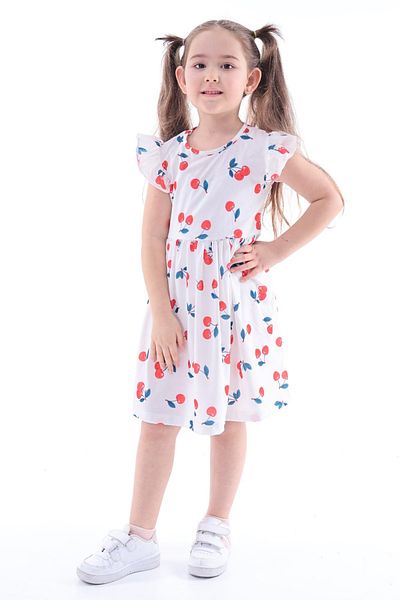 NB MODA Κοριτσίστικο φόρεμα με στάμπα Cherry