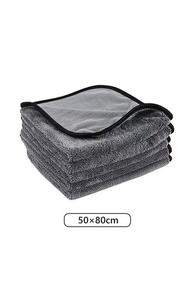 Choice Grey Car Wash Towel 50*80CM Large Size Car Wash Towel Thick Car Wash Towel Soft Does Not Damage the
