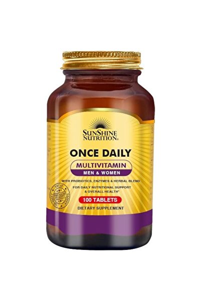 Sunshine Nutrition التغذية - فيتامينات متعددة مرة واحدة يوميًا للرجال والنساء من أجل الصحة العامة - 100 قرص