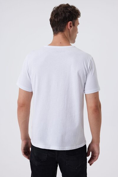 Lee Cooper Earl Men's 100% Cotton O-Neck T-Shirt White
