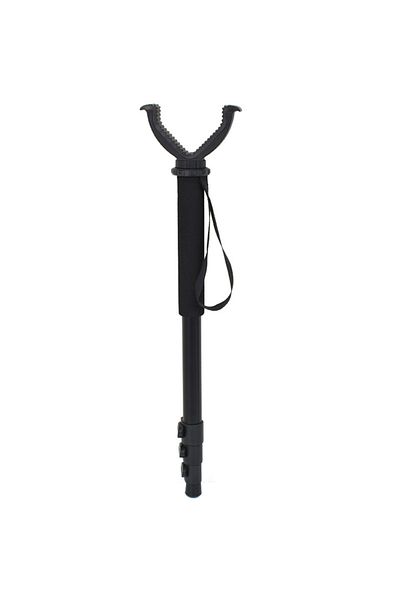 Choice Black Aluminum Hunting Shooting Accessory V Shaped Rotating Yoke Monopod Telescopic Shooting Stick H