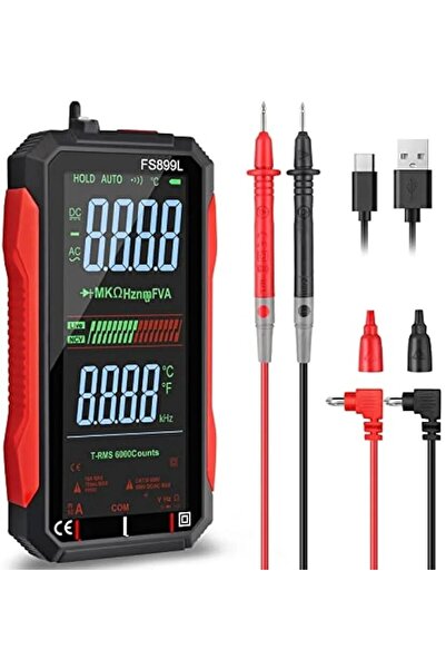 Choice FS899L FS899C جهاز قياس متعدد رقمي ذكي قابل لإعادة الشحن بشاشة كبيرة م...