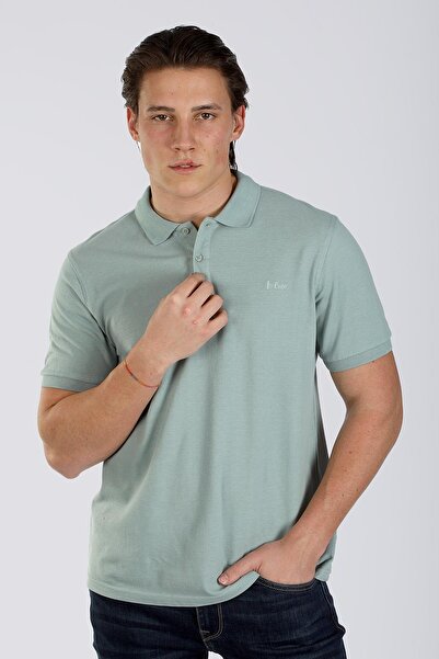 Lee Cooper Twins 1 ανδρικό μπλουζάκι με λαιμόκοψη πικέ πόλο πράσινο