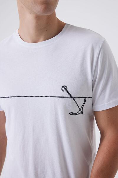 Lee Cooper Earl Men's 100% Cotton O-Neck T-Shirt White