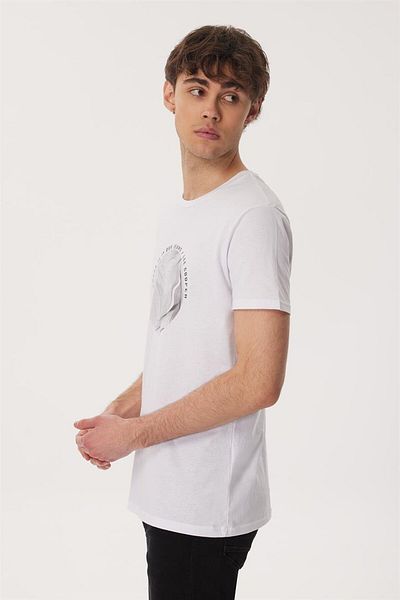 Lee Cooper Ανδρικό μπλουζάκι Richard σε λευκό λαιμόκοψη