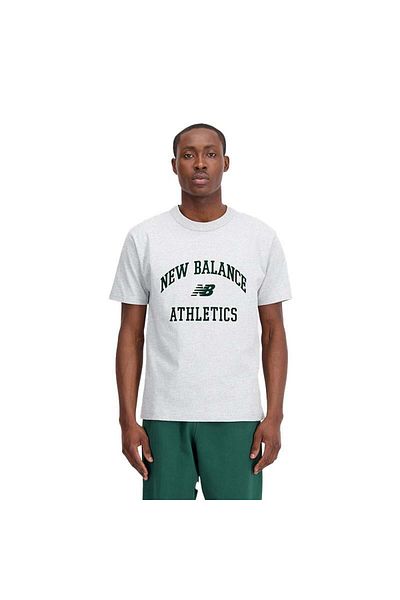 New Balance Ανδρικό μπλουζάκι Grey Lifestyle Mnt1402-ag