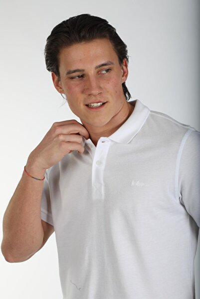 Lee Cooper Twins 1 Men's 100% Cotton Pique Polo Neck T-Shirt White