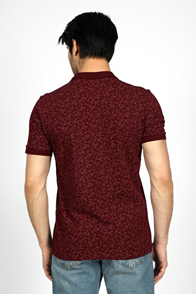 Lee Cooper Ανδρικό μπλουζάκι Newfresh 100% βαμβακερό με λαιμόκοψη πόλο, μούρι