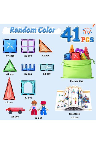 Choice 24pcs Light Magnetic Building Blocks,3d Educational Stem Building Toys, Stimulate Creativity And Bra