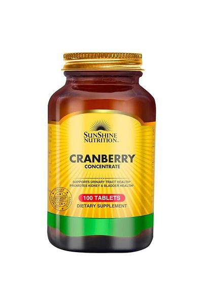 SUNSHINE Nutrition Cranberry Concentrate - Supports Urinary Tract Health, 100 Tablets