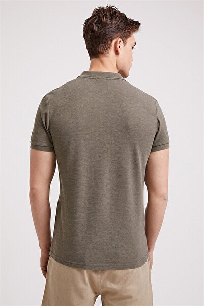 Lee Cooper Ανδρικό μπλουζάκι με λαιμόκοψη πόλο Miles, χακί