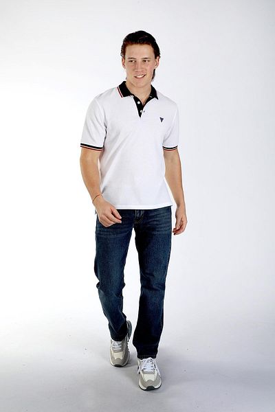 Lee Cooper Мъжка тениска с поло яка Jasec, бяла