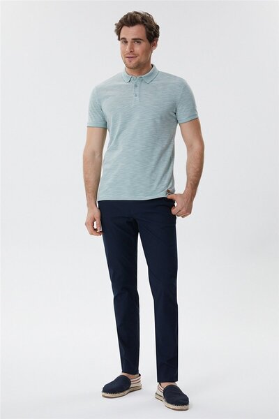 Lee Cooper تي شيرت جيك للرجال بياقة بولو باللون الأخضر الباستيل