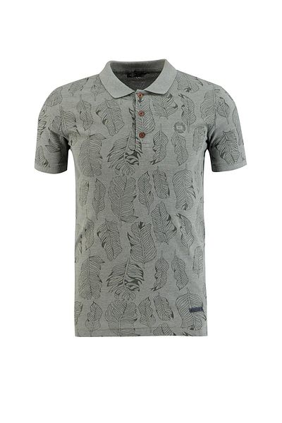 Lee Cooper Devy Men's 100% Cotton Pique Polo Neck T-Shirt K.Gray Melange