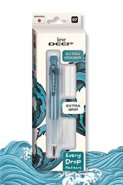 Serve Deep Versatil Kalem 07mm- Toprak Tonları - Yedekli Set (Grip ve Silgi)