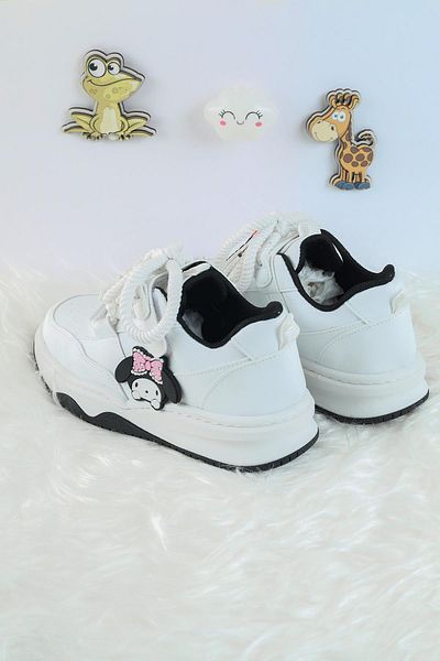 Moda Lime Unisex Children's Sports Shoes Kuromi Special Design Lace-Up and Velcro Sneakers
