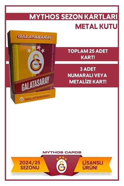 Galatasaray بطاقات موسم 2024-25 - علبة معدنية