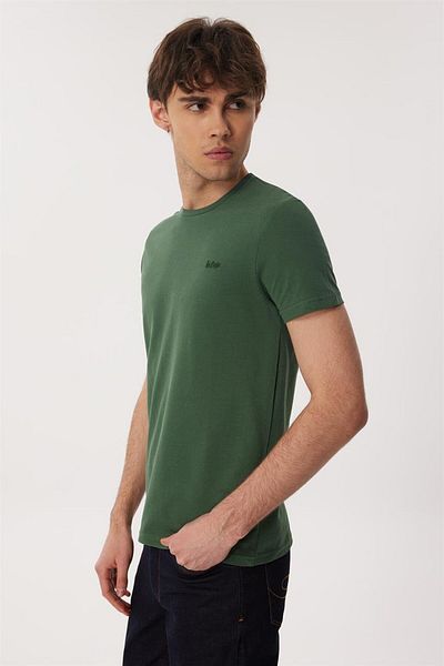 Lee Cooper Twıngo 1 Men's O Neck Pique T-shirt K. Green