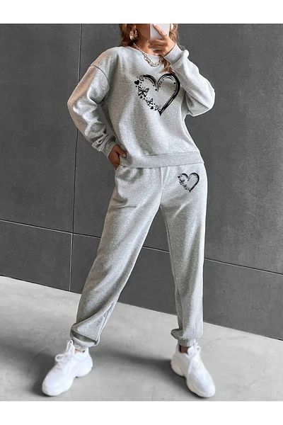 DAXİS Sportwear Company ΓΥΝΑΙΚΕΙΟ Σετ Φόρμας με στάμπα - Σετ Φόρμας Crew Neck