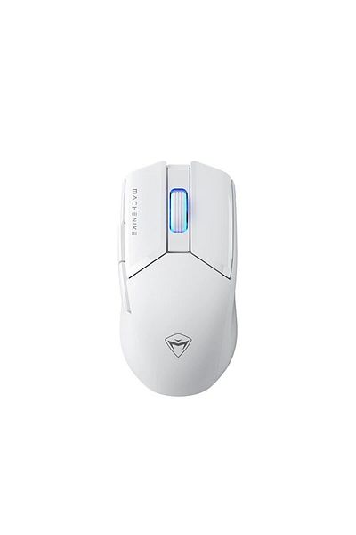 Choice ماوس ألعاب Machenike M7 Pro سلكي USB لاسلكي بتردد 2.4 جيجاهرتز PAW3395، 26000 نقطة في البوصة، 650IPS، أبيض