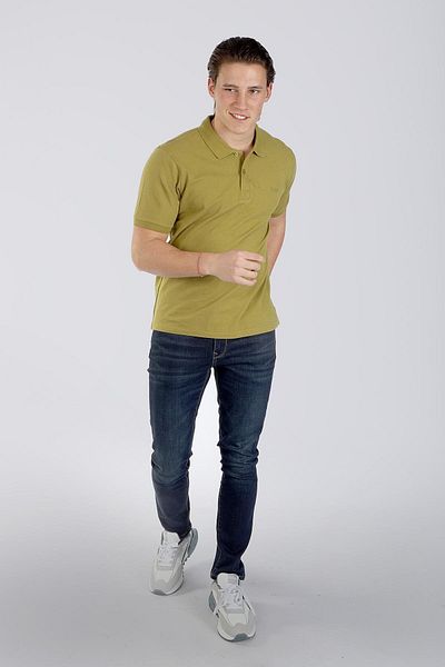 Lee Cooper Twins 1 Men's 100% Cotton Pique Polo Neck T-Shirt Oil Green