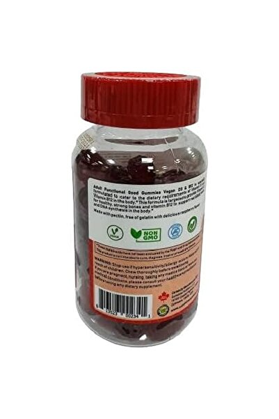 Sunshine Nutrition Nutrition Good Gummies With D3 And B12 For Adults - Raspberry Flavor, 60 Gummies