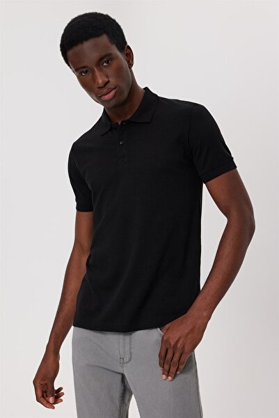 Lee Cooper Ανδρικό μπλουζάκι με λαιμόκοψη από 100% βαμβάκι Arch, μαύρο