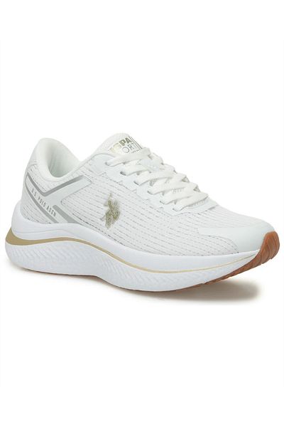 U.S. Polo Assn. U.S. Polo Assn. Pantofi sport casual pentru femei Genesis, alb-auriu