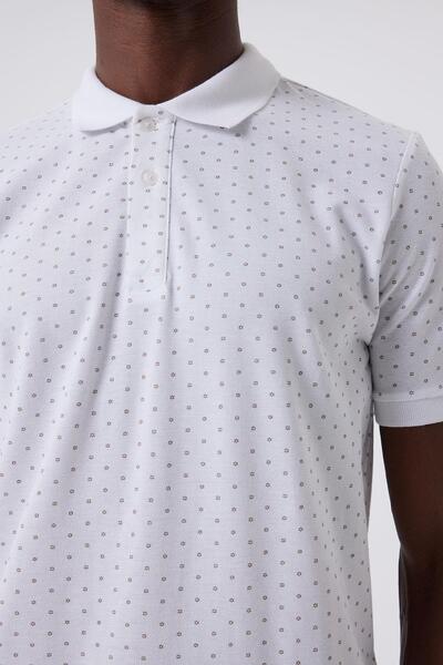 Lee Cooper Newmixed Men's 100% Cotton Polo Neck T-Shirt White