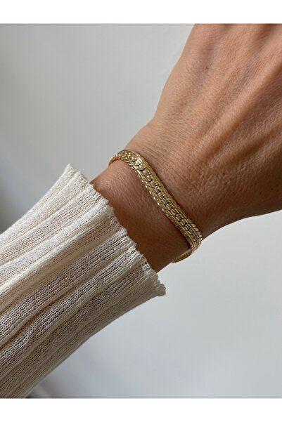 Rossetto Atelier Çelik Gold Singapur Halat Bileklik
