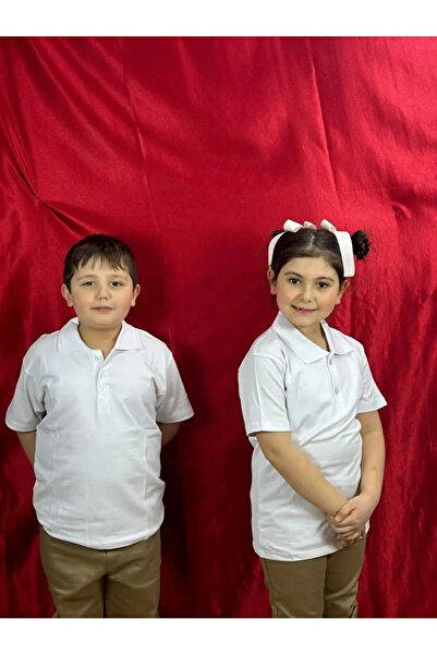 YCN TEKSTİL Μπλουζάκι με κοντό μανίκι και λαιμόκοψη πόλο για κορίτσια και αγόρια