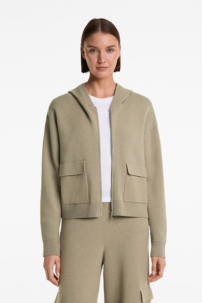 Oysho Hooded knit cargo jacket