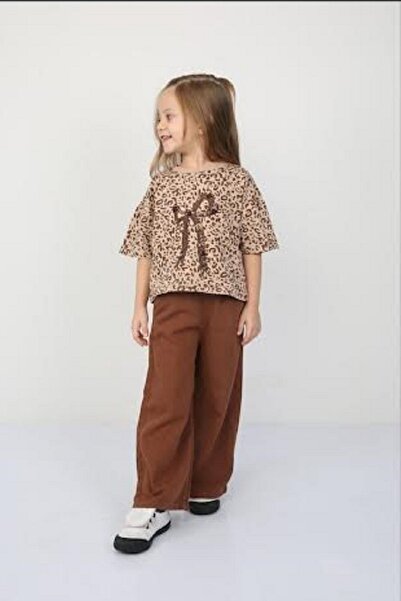 LEOPAR DESENLİ PANTOLONLU TAKIM