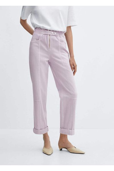 MANGO Woman Blugi moale cu talie elastică