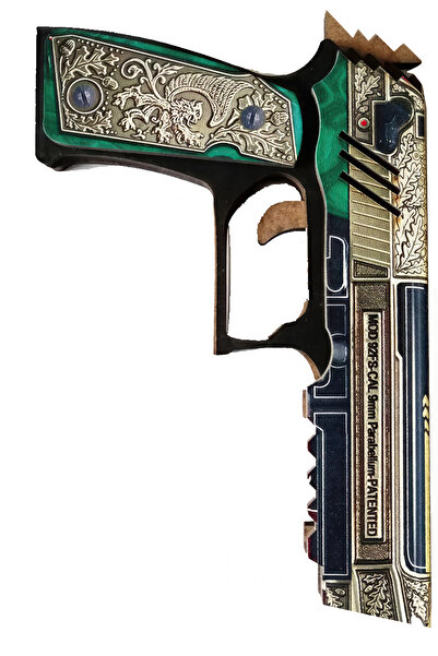 Genel Markalar Ahşap Royal Consorts P250 FİGÜR  Lastik Atar OYUNCAK Tabanca