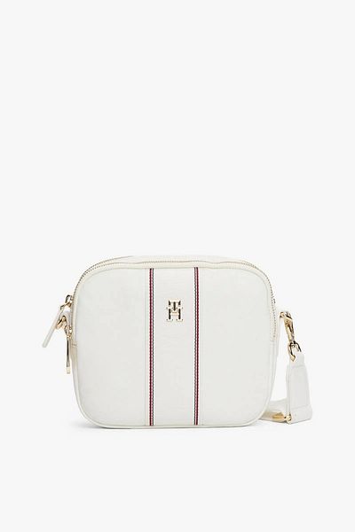 Tommy Hilfiger Tommy Hilfiger Monogram Cross Strap White Camera Bag