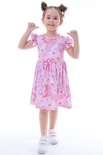 RİYSGİYİM Summer Melody Printed Girl's Dress