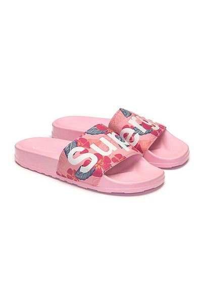 Superga 1908 Hıbıscus Print Polysoft شبشب نسائي S2134mw-a29-sp وردي