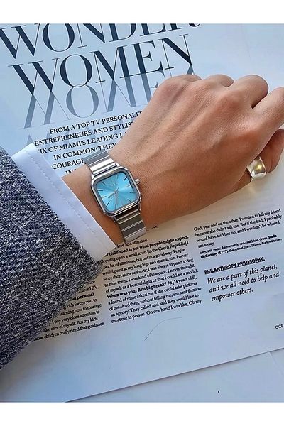 pullmarkt Dial Baby Blue - Square Wristwatch