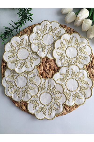 KUMSAL ÇEYİZ 6 Adet Sunumluk Peçete,Kokteyl Peçete,Kahve Peçetesi,Sunumluk,Ba...