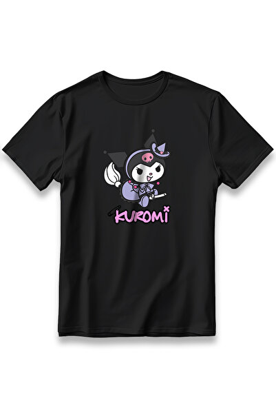 EZG Business Μπλουζάκι Kuromi Witch με στάμπα, Oversize Unisex, 100% βαμβακερ...