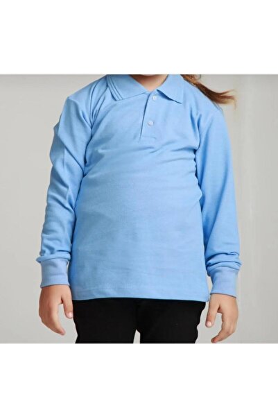 YCN TEKSTİL Unisex παιδικό μακρυμάνικο μπλουζάκι πόλο με λαιμόκοψη