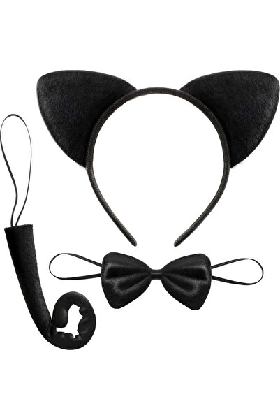 Twin Store Cat Costume Crown Tail Bow Tie Set 1 Piece