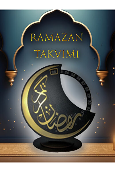 kristally Ramazan Hilal Takvim | Döner Tarih Halkalı Masa Üstü Dekoratif İsla...