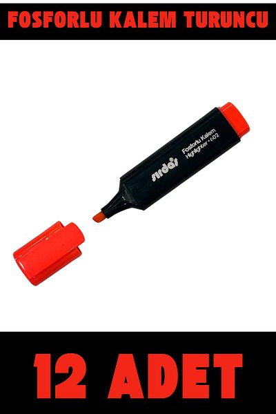 YŞK Sırdaş 602 Orange Highlighter 12 Pieces