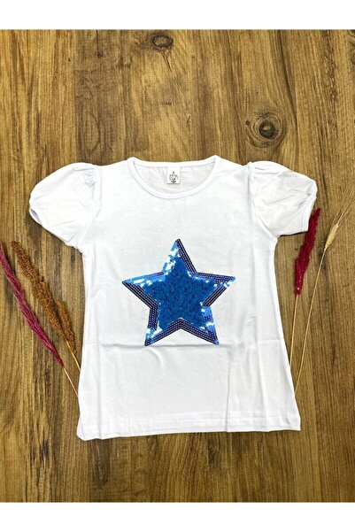 NACAR STYLİSH Μπλουζάκι με παγιέτες για κορίτσια με αστέρια 23 Απριλίου Στολή...