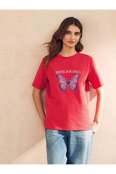 uyguntarz Μπλουζάκι Unisex Breaking Printed Design